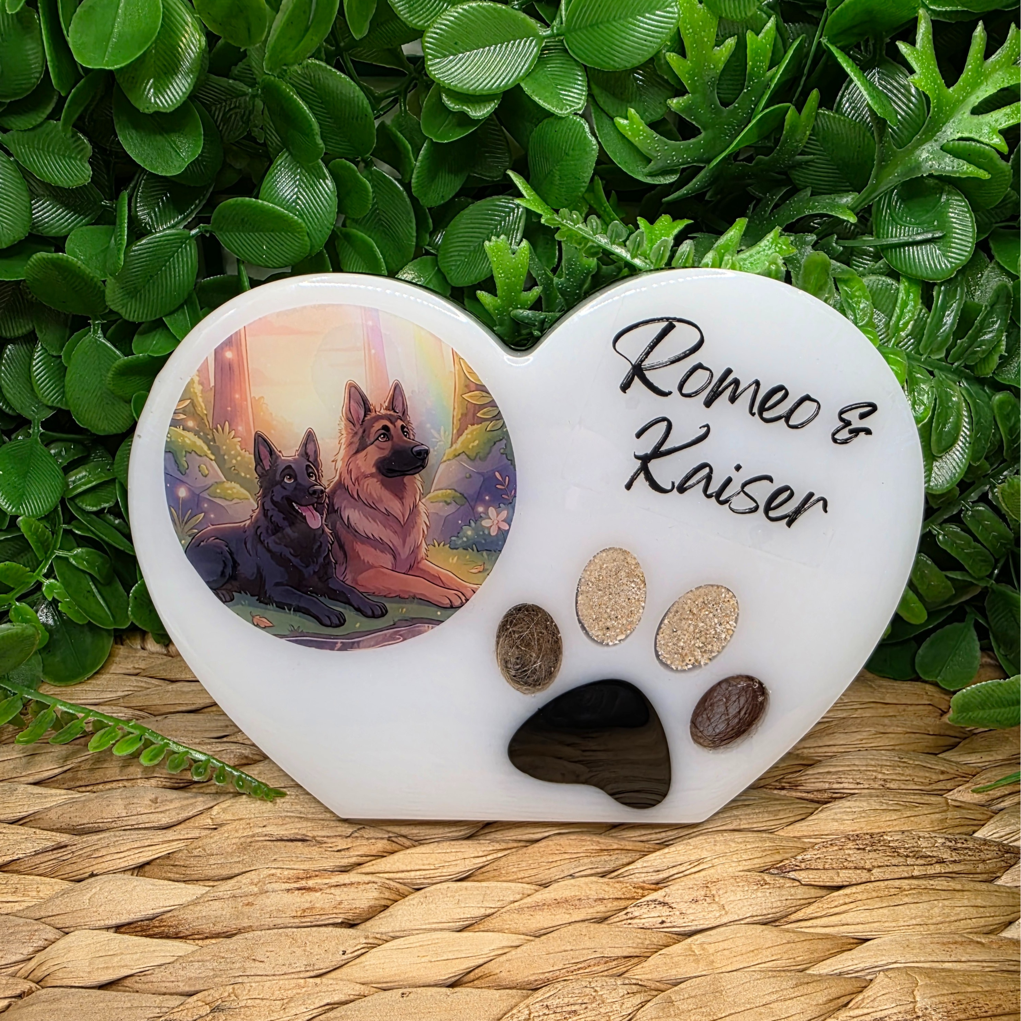 Paw Print Memorial Display