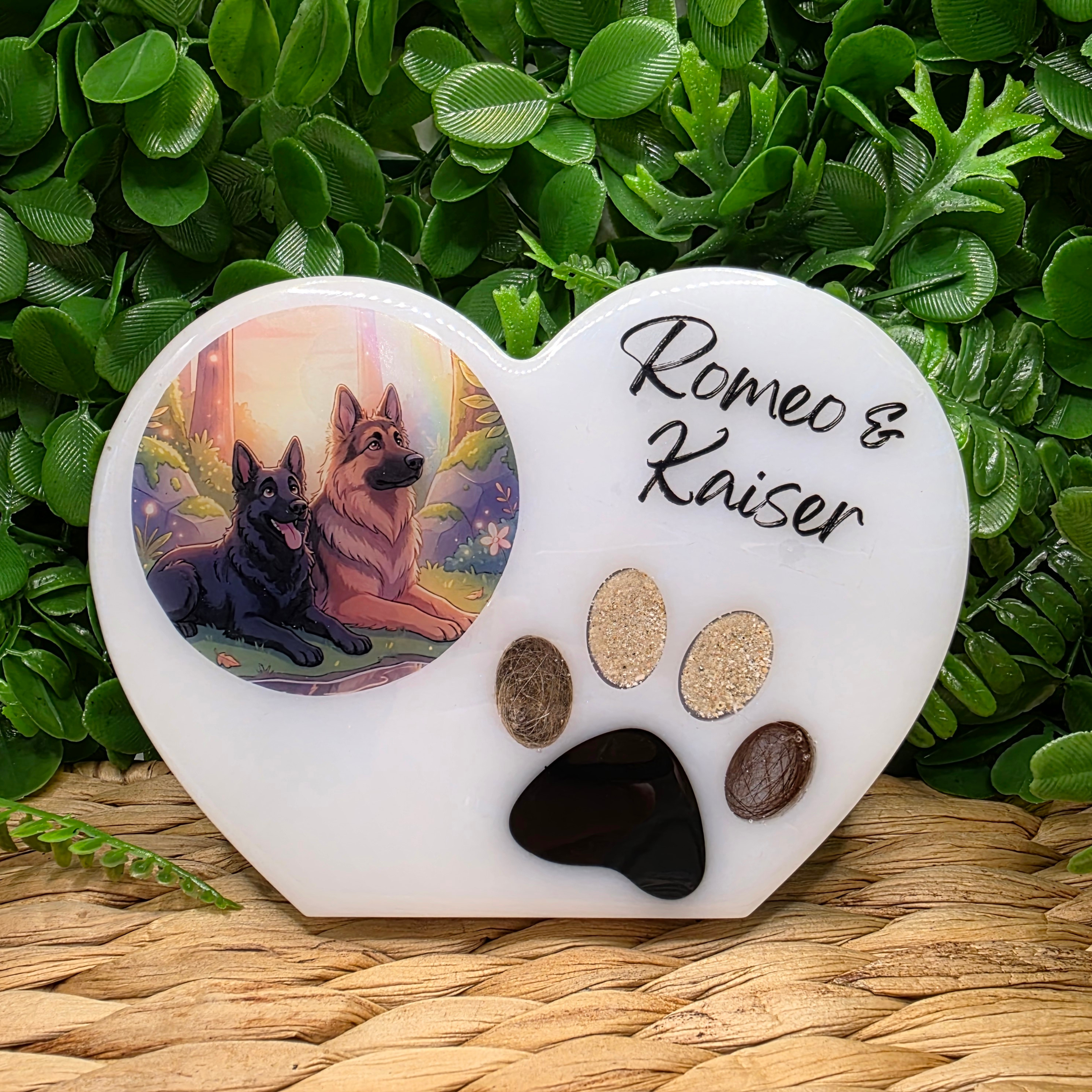 Paw Print Memorial Display