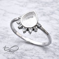 Aimee memorial jewelry ring by 4EVA Keepsafes featuring a delicate design symbolizing motherhood and breastmilk memories.
