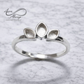 Mabli memorial jewelry ring by 4EVA Keepsafes featuring a delicate design symbolizing motherhood and breastmilk memories
