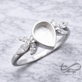 4EVA Keepsafes Josephine memorial jewelry ring featuring a delicate breastmilk-inspired design for motherhood remembrance